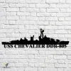 Uss Chevalier Ddr-805 Navy Ship Metal Art, Navy Ships Silhouette Metal Gift For Navy Veteran, Custom Us Navy Ship Metal Sign