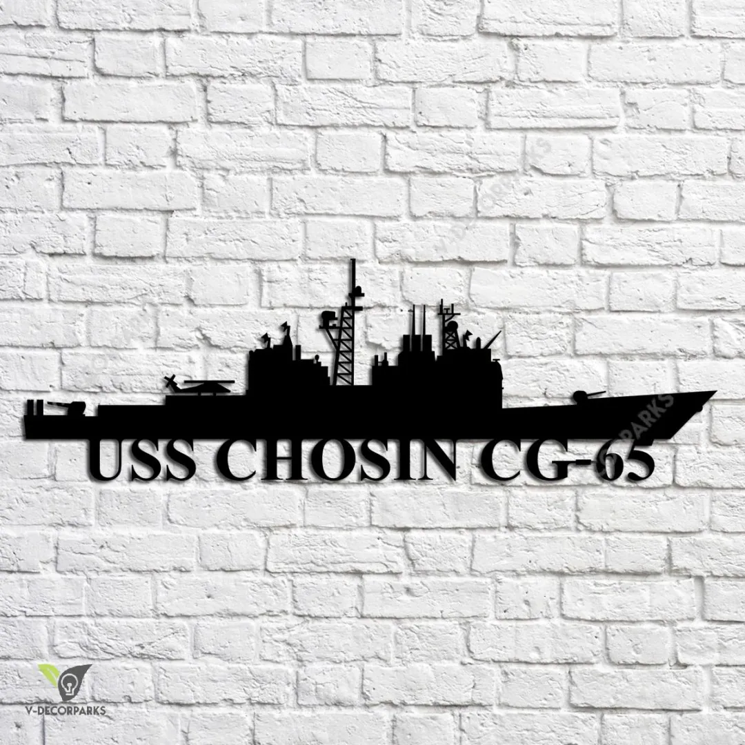 USS-Chosin-CG-65_metalmu.webp Uss Chosin Cg-65 Navy Ship Metal Art, Navy Ships Silhouette Metal Gift For Navy Veteran, Custom Us Navy Ship Metal Sign