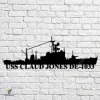 Uss Claud Jones De-1033 Navy Ship Metal Art, Navy Ships Silhouette Metal Gift For Navy Veteran, Custom Us Navy Ship Metal Sign