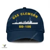 Uss Clemson Dd-186 Classic Baseball Cap Gift For Navy Veteran, Custom Print/embroidered Us Navy Ships Classic Cap