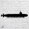 Uss Colorado Ssn-788 Navy Ship Metal Art, Navy Ships Silhouette Metal Gift For Navy Veteran, Custom Us Navy Ship Metal Sign