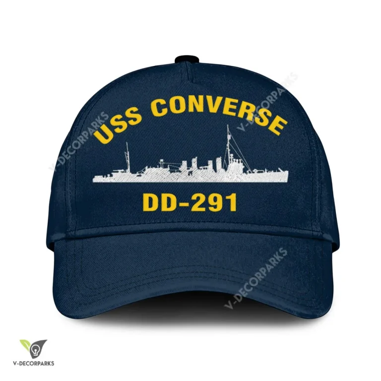 Uss Converse Dd-291 Classic Baseball Cap Gift For Navy Veteran, Custom Print/embroidered Us Navy Ships Classic Cap