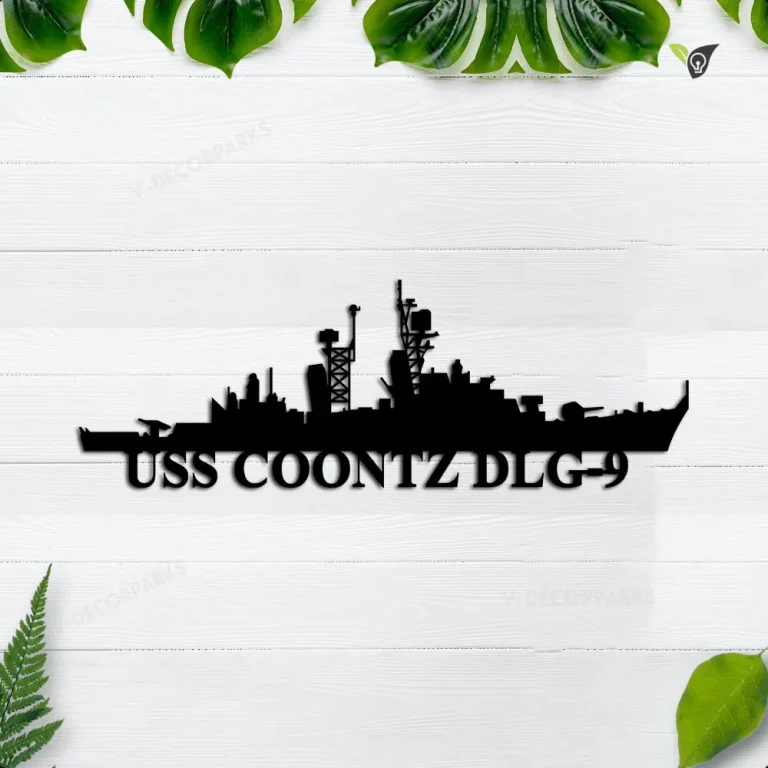 Uss Coontz Dlg-9 Metal Wall Art, Custom Us Navy Ships Metal Sign, Metal Veteran Decor, Navy Gift, Decor Decoration