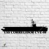 Uss Corregidor Cve-58 Navy Ship Metal Art, Navy Ships Silhouette Metal Gift For Navy Veteran, Custom Us Navy Ship Metal Sign