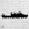 Uss Curtiss Av-4 Navy Ship Metal Art, Navy Ships Silhouette Metal Gift For Navy Veteran, Custom Us Navy Ship Metal Sign