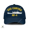 Uss Curtiss Av-4 Classic Baseball Cap Gift For Navy Veteran, Custom Print/embroidered Us Navy Ships Classic Cap