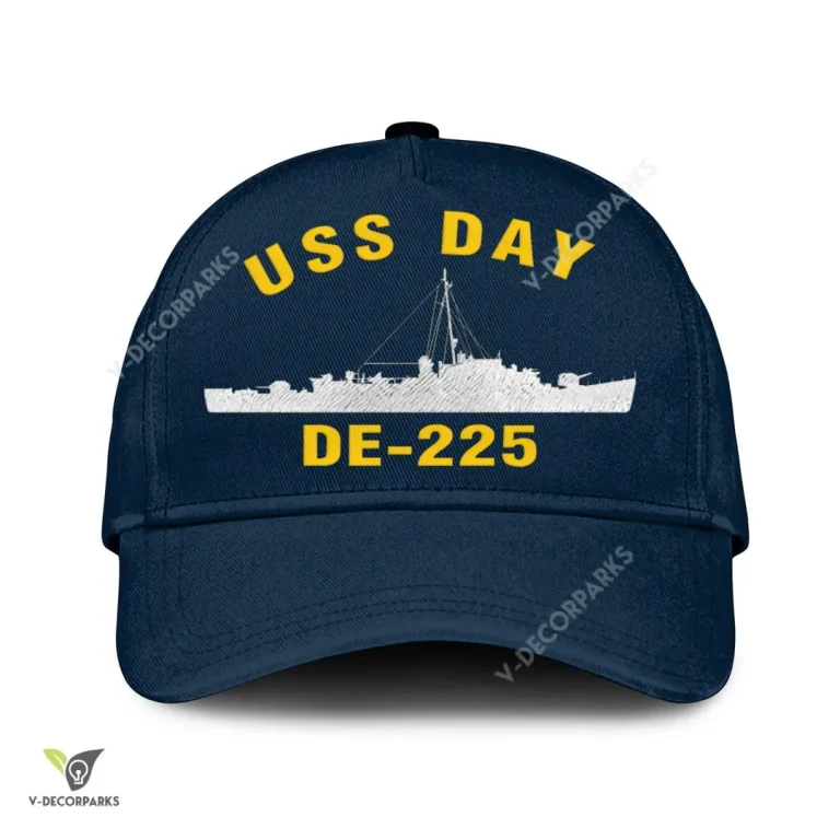 Uss Day De-225 Classic Baseball Cap Gift For Navy Veteran, Custom Print/embroidered Us Navy Ships Classic Cap