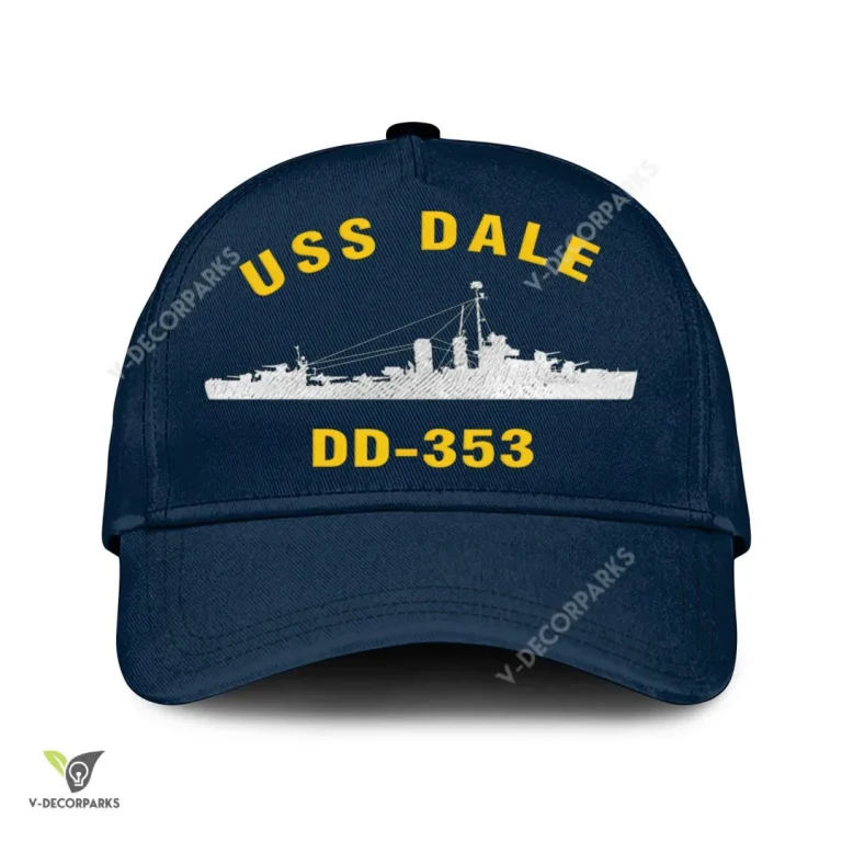 Uss Dale Dd-353 Classic Baseball Cap Gift For Navy Veteran, Custom Print/embroidered Us Navy Ships Classic Cap