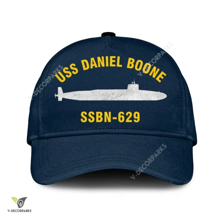 Uss Daniel Boone Ssbn-629 Classic Baseball Cap Gift For Navy Veteran, Custom Print/embroidered Us Navy Ships Classic Cap