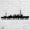 Uss Decatur Dd-341 Navy Ship Metal Art, Navy Ships Silhouette Metal Gift For Navy Veteran, Custom Us Navy Ship Metal Sign