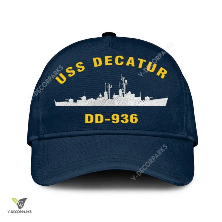 Uss Decatur Dd-936 Classic Baseball Cap Gift For Navy Veteran, Custom Print/embroidered Us Navy Ships Classic Cap