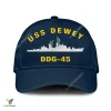Uss Dewey Ddg-45 Classic Baseball Cap Gift For Navy Veteran, Custom Print/embroidered Us Navy Ships Classic Cap