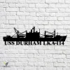 Uss Durham Lka 114 Navy Ship Metal Art, Navy Ships Silhouette Metal Gift For Navy Veteran, Custom Us Navy Ship Metal Sign