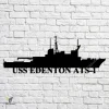 Uss Edenton Ats 1 Navy Ship Metal Art, Navy Ships Silhouette Metal Gift For Navy Veteran, Custom Us Navy Ship Metal Sign