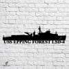 Uss Epping Forest Lsd 4 Navy Ship Metal Art, Navy Ships Silhouette Metal Gift For Navy Veteran, Custom Us Navy Ship Metal Sign