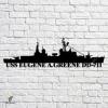 Uss Eugene A. Greene Dd-711 Navy Ship Metal Art, Navy Ships Silhouette Metal Gift For Navy Veteran, Custom Us Navy Ship Metal Sign