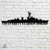 Uss Everett F. Larson Ddr-830 Navy Ship Metal Art, Navy Ships Silhouette Metal Gift For Navy Veteran, Custom Us Navy Ship Metal Sign