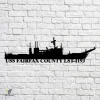 Uss Fairfax County Lst-1193 Navy Ship Metal Art, Navy Ships Silhouette Metal Gift For Navy Veteran, Custom Us Navy Ship Metal Sign