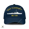 Uss Flaherty De-135 Classic Baseball Cap Gift For Navy Veteran, Custom Print/embroidered Us Navy Ships Classic Cap