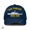 Uss Fortify Mso-446 Classic Baseball Cap Gift For Navy Veteran, Custom Print/embroidered Us Navy Ships Classic Cap