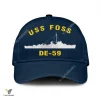 Uss Foss De-59 Classic Baseball Cap Gift For Navy Veteran, Custom Print/embroidered Us Navy Ships Classic Cap