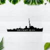 Uss Frost De-144 Metal Wall Art, Custom Us Navy Ships Metal Sign, Metal Veteran Decor, Navy Gift, Decor Decoration