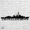 Uss Fullam Dd-474 Navy Ship Metal Art, Navy Ships Silhouette Metal Gift For Navy Veteran, Custom Us Navy Ship Metal Sign