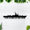 Uss Garcia De-1040 Navy Ships Metal Sign, Navy Veterans Gift, Navy Gifts For Men, Fathers Day Gift For Navy Dad, Battleship Metal Sign