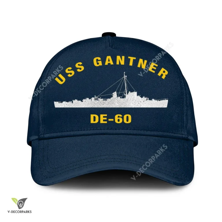 Uss Gantner De-60 Classic Baseball Cap Gift For Navy Veteran, Custom Print/embroidered Us Navy Ships Classic Cap