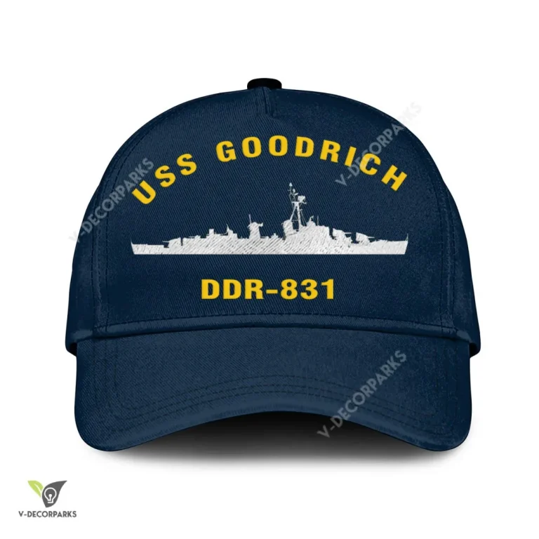 Uss Goodrich Ddr-831 Classic Baseball Cap Gift For Navy Veteran, Custom Print/embroidered Us Navy Ships Classic Cap