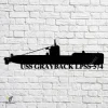 Uss Grayback Lpss-574 Navy Ship Metal Art, Navy Ships Silhouette Metal Gift For Navy Veteran, Custom Us Navy Ship Metal Sign