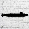 Uss Greenling Ssn-614 Navy Ship Metal Art, Navy Ships Silhouette Metal Gift For Navy Veteran, Custom Us Navy Ship Metal Sign