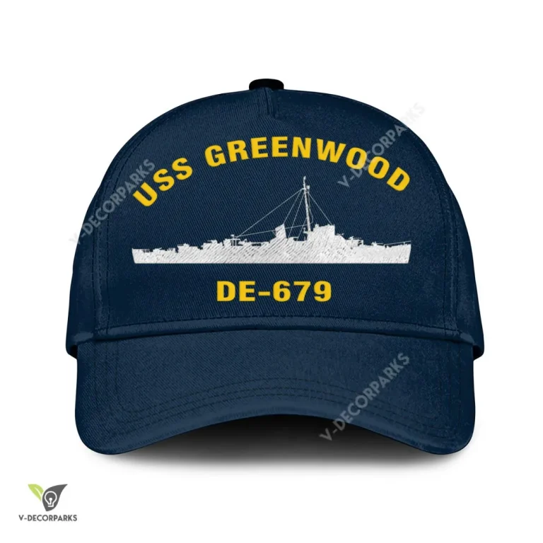 Uss Greenwood De-679 Classic Baseball Cap Gift For Navy Veteran, Custom Print/embroidered Us Navy Ships Classic Cap