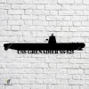 Uss Grenadier Ss 525 Navy Ship Metal Art, Navy Ships Silhouette Metal Gift For Navy Veteran, Custom Us Navy Ship Metal Sign