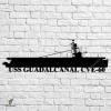 Uss Guadalcanal Cve-60 Navy Ship Metal Art, Navy Ships Silhouette Metal Gift For Navy Veteran, Custom Us Navy Ship Metal Sign