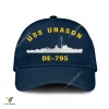 Uss Gunason De-795 Classic Baseball Cap Gift For Navy Veteran, Custom Print/embroidered Us Navy Ships Classic Cap