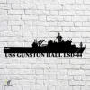 Uss Gunston Hall Lsd-44 Navy Ship Metal Art, Navy Ships Silhouette Metal Gift For Navy Veteran, Custom Us Navy Ship Metal Sign