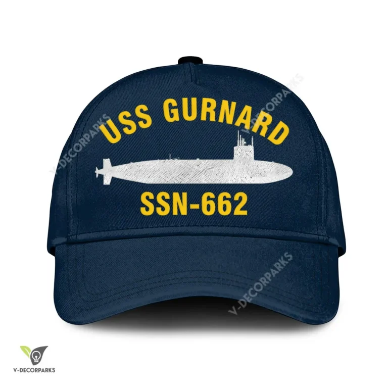 Uss Gurnard Ssn-662 Classic Baseball Cap Gift For Navy Veteran, Custom Print/embroidered Us Navy Ships Classic Cap