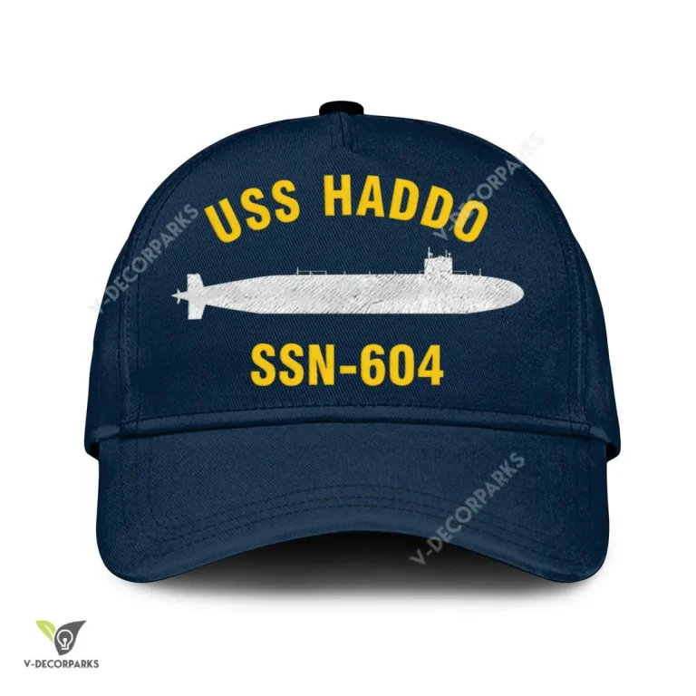 Uss Haddo Ssn-604 Classic Baseball Cap Gift For Navy Veteran, Custom Print/embroidered Us Navy Ships Classic Cap