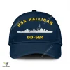 Uss Halligan Dd-584 Classic Baseball Cap Gift For Navy Veteran, Custom Print/embroidered Us Navy Ships Classic Cap