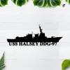 Uss Halsey Ddg-97 Metal Wall Art, Custom Us Navy Ships Metal Sign, Metal Veteran Decor, Navy Gift, Decor Decoration