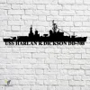 Uss Harlan R. Dickson Dd-708 Navy Ship Metal Art, Navy Ships Silhouette Metal Gift For Navy Veteran, Custom Us Navy Ship Metal Sign