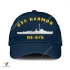 Uss Harmon De-678 Classic Baseball Cap Gift For Navy Veteran, Custom Print/embroidered Us Navy Ships Classic Cap