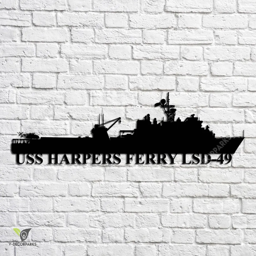 USS-Harpers-Ferry-LSD-49_metalmu.webp Uss Harpers Ferry Lsd-49 Navy Ship Metal Art, Navy Ships Silhouette Metal Gift For Navy Veteran, Custom Us Navy Ship Metal Sign