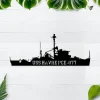 Personalized Uss Havre Pce-877 Metal Wall Art, Custom Us Navy Ships Metal Sign, Metal Veteran Decor, Navy Gift, Decor Decoration