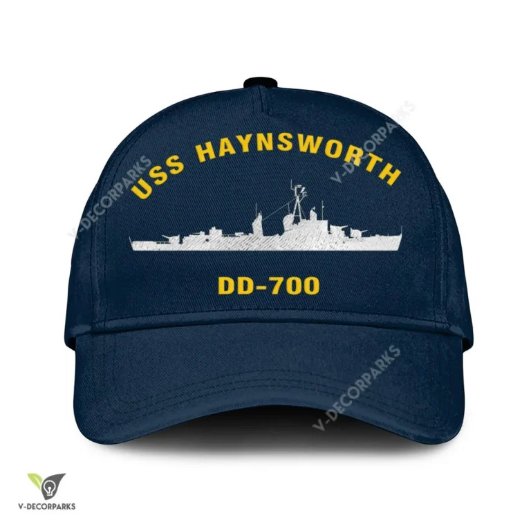 Uss Haynsworth Dd-700 Classic Baseball Cap Gift For Navy Veteran, Custom Print/embroidered Us Navy Ships Classic Cap