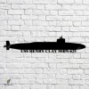 Uss Henry Clay Ssbn-625 Navy Ship Metal Art, Navy Ships Silhouette Metal Gift For Navy Veteran, Custom Us Navy Ship Metal Sign