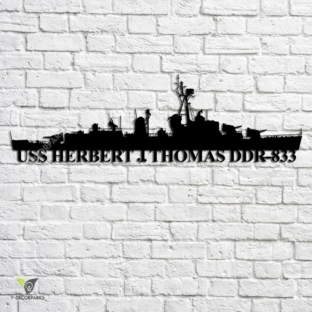 USS-Herbert-J.-Thomas-DDR-833_metalmu.webp Uss Herbert J. Thomas Ddr-833 Navy Ship Metal Art, Navy Ships Silhouette Metal Gift For Navy Veteran, Custom Us Navy Ship Metal Sign