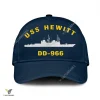 Uss Hewitt Dd-966 Classic Baseball Cap Gift For Navy Veteran, Custom Print/embroidered Us Navy Ships Classic Cap