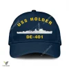 Uss Holder De-401 Classic Baseball Cap Gift For Navy Veteran, Custom Print/embroidered Us Navy Ships Classic Cap